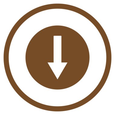 Yuvarlak ok düz vektör simgesi