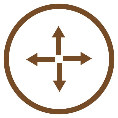 Oklar düz vektör simgesini genişletin