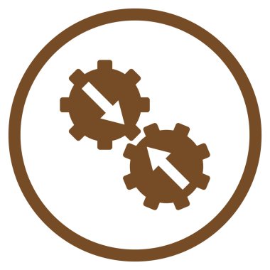 Dişli Tümleştirme düz vektör simgesi