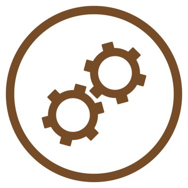 dişliler düz vektör simgesi