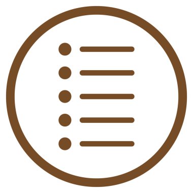 Öğeleri düz vektör simgesi