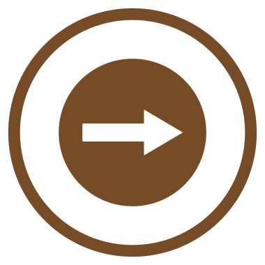 Sağ yuvarlak ok düz vektör simgesi