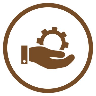 Hizmet düz vektör simgesi