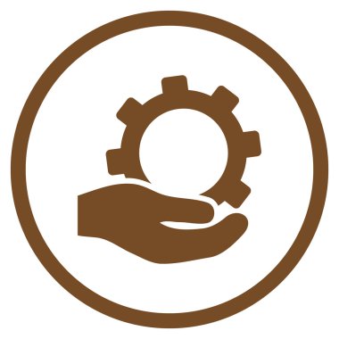 Hizmet düz vektör simgesi