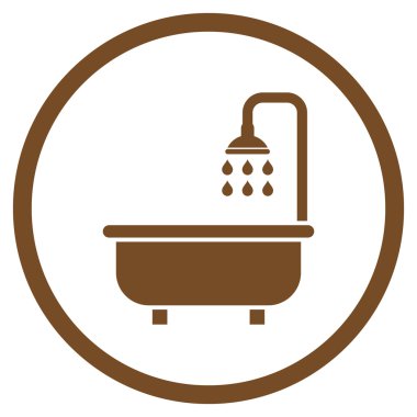 Duş banyo düz vektör simgesi