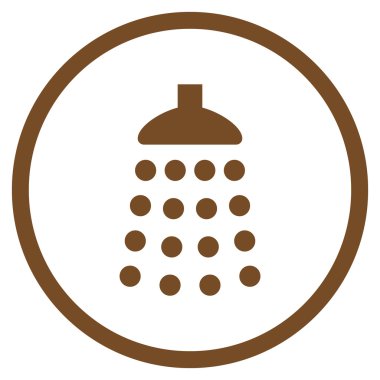 Duş düz vektör simgesi