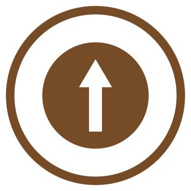 Yukarı yönlü ok düz vektör simgesi