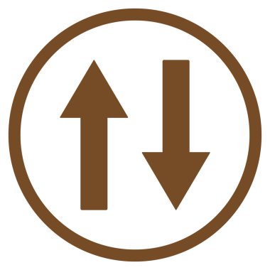 Dikey Çevir okları vektör simge düz