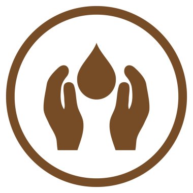 Su bakımı düz vektör simgesi