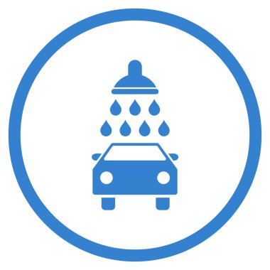 Araba duş düz vektör simgesi