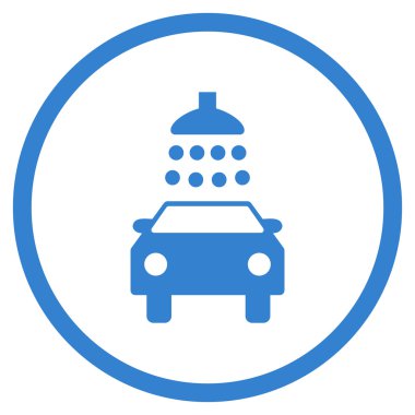 Araba duş düz vektör simgesi