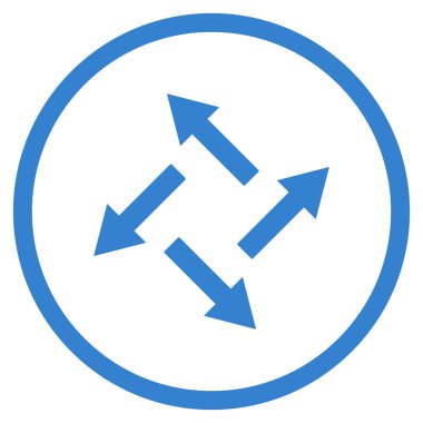 Santrifüj oklar düz vektör simgesi