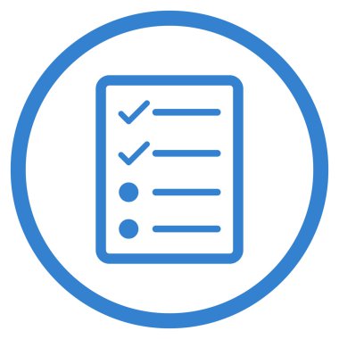 Denetim listesi sayfa düz vektör simgesi