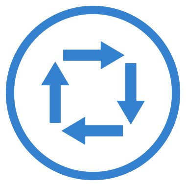 Dolaşım oklar düz vektör simgesi