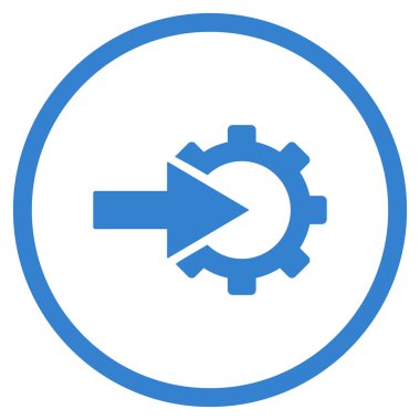 COG Tümleştirme düz vektör simgesi