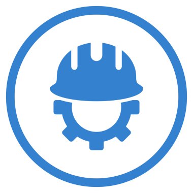 Geliştirme işçisi düz vektör simgesi