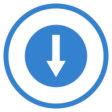 Yuvarlak ok düz vektör simgesi