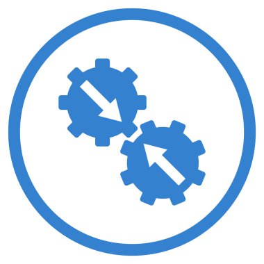 Dişli Tümleştirme düz vektör simgesi