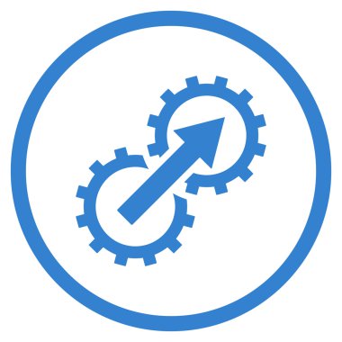 Dişli Tümleştirme düz vektör simgesi