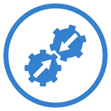 Dişli Tümleştirme düz vektör simgesi