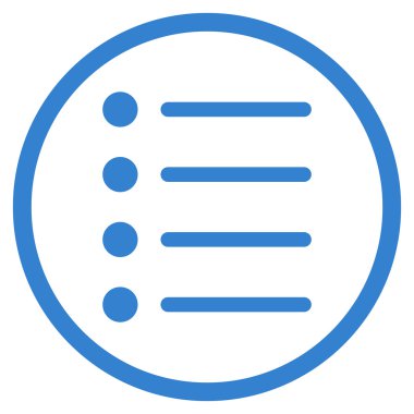 Öğeleri düz vektör simgesi