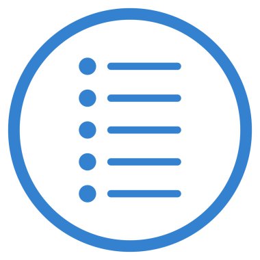 Öğeleri düz vektör simgesi