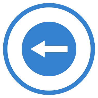 Sol yönlü ok düz vektör simgesi