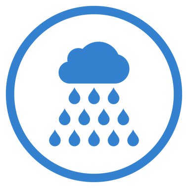 Yağmur bulutu düz vektör simgesi