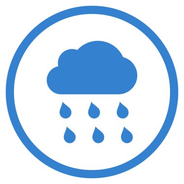 Yağmur bulutu düz vektör simgesi