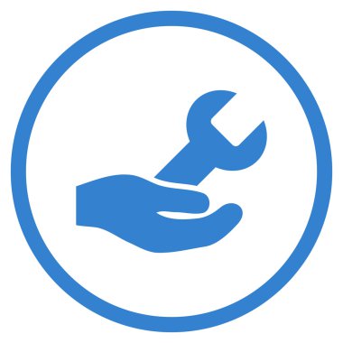 Onarım hizmeti düz vektör simgesi