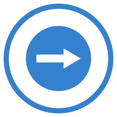 Sağ yuvarlak ok düz vektör simgesi