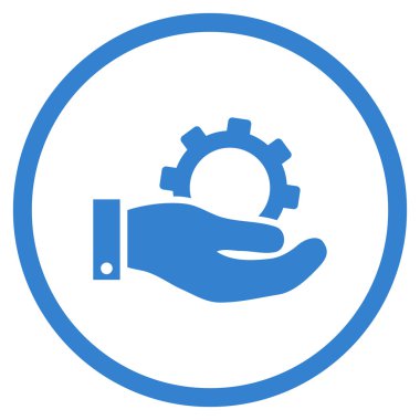 Hizmet düz vektör simgesi