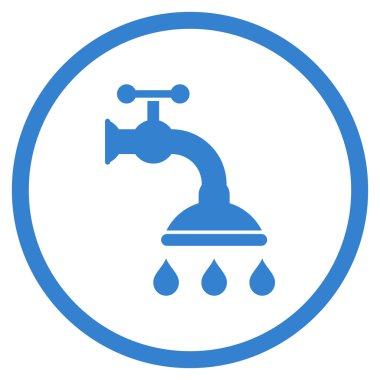 Duş musluk düz vektör simgesi