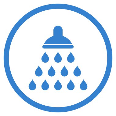 Duş düz vektör simgesi