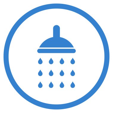 Duş düz vektör simgesi