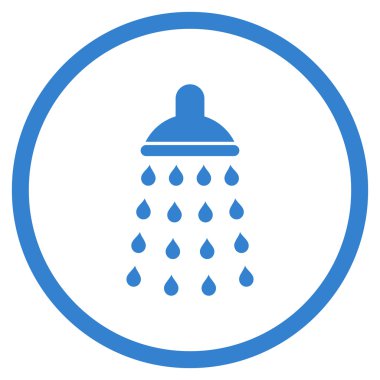 Duş düz vektör simgesi