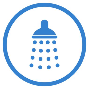 Duş düz vektör simgesi