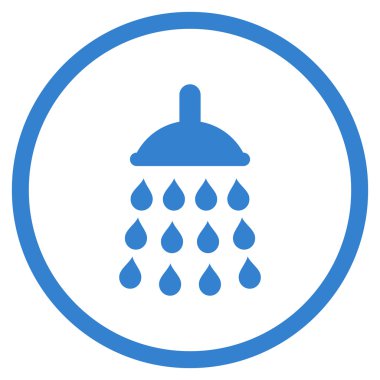 Duş düz vektör simgesi