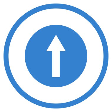 Yukarı yönlü ok düz vektör simgesi