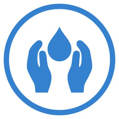 Su bakımı düz vektör simgesi