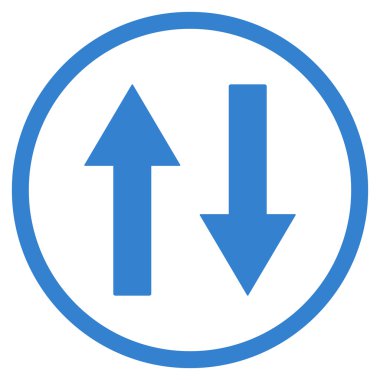 Dikey Çevir okları vektör simge düz