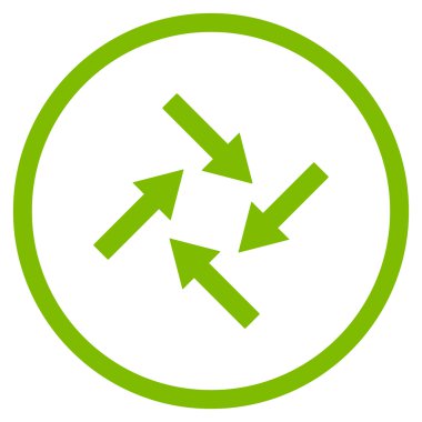 Merkezcil oklar düz vektör simgesi