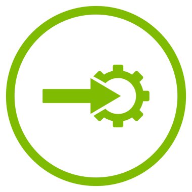 COG Tümleştirme düz vektör simgesi