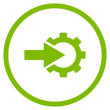 COG Tümleştirme düz vektör simgesi