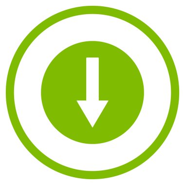 Yuvarlak ok düz vektör simgesi