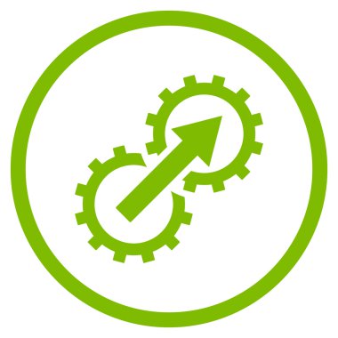 Dişli Tümleştirme düz vektör simgesi