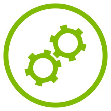 dişliler düz vektör simgesi