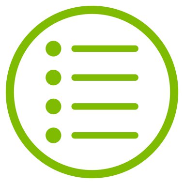 Öğeleri düz vektör simgesi