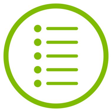 Öğeleri düz vektör simgesi