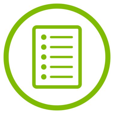 Liste sayfa düz vektör simgesi